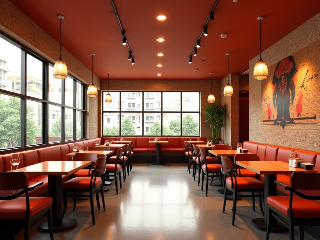 Interior Kopitiam Corner dengan suasana tradisional dan moden